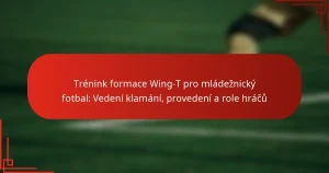 Trénink formace Wing-T pro mládežnický fotbal: Vedení klamání, provedení a role hráčů